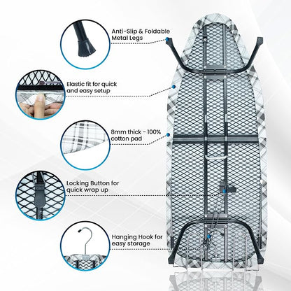 Metal Mesh Panel Tabletop Ironing Board | Foldable Iron Board | Heavy Duty