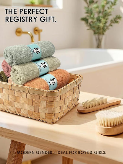 HIPHOP PANDA Baby Washcloths, Rayon Made from Bamboo