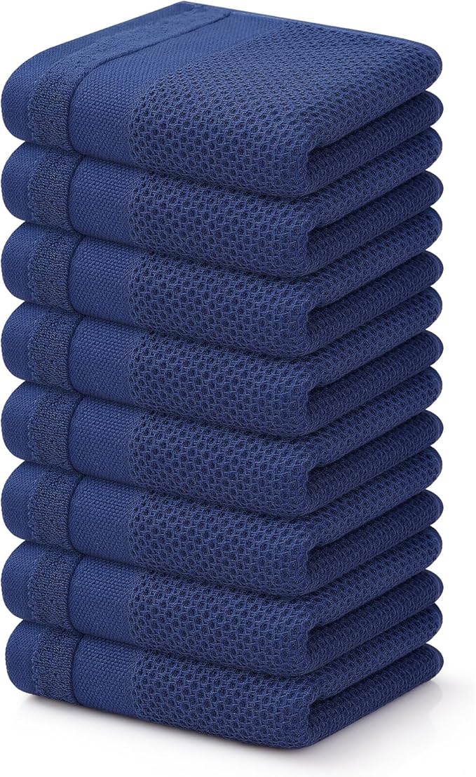 Homaxy 100% Cotton Waffle Weave Kitchen Towels, 13 x 28 Inches Super Absorbent