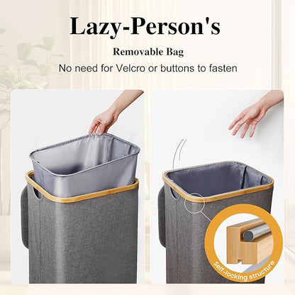 Large Laundry Hamper, 75L Waterproof Laundry Basket