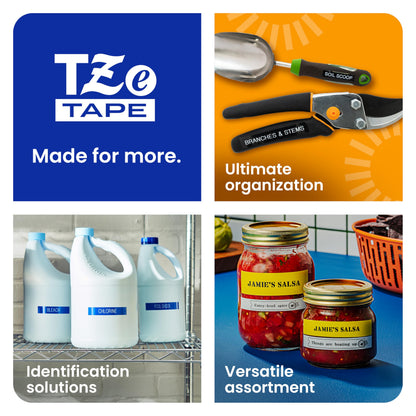 Brother Genuine TZe231-1/2 2PK Black Print on White Label Tape. Each: 0.47 in x 26.2 ft (12 mm x 8 m) Total: 0.47 in x 52.4 ft (12 mm x 16 m)