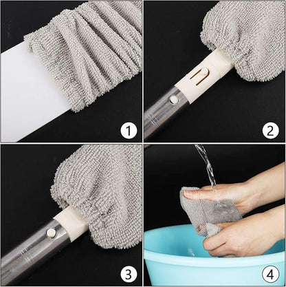 6 Pcs Retractable Gap Dust Cleaner Cloth Reusable Microfiber Dusting Cloth