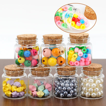 Acetiti 15 Pcs 50ml Small Glass Jars with Cork Stoppers, 45mm x 53mm Clear Glass Bottles Empty Mini Storage Bottles Spell Jars Message Bottle for Wedding Party Favors DIY Crafts Art Decoration