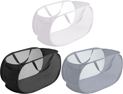 3 Pcs popup laundry hamper Sturdy Large Capacity collapsible laundry basket