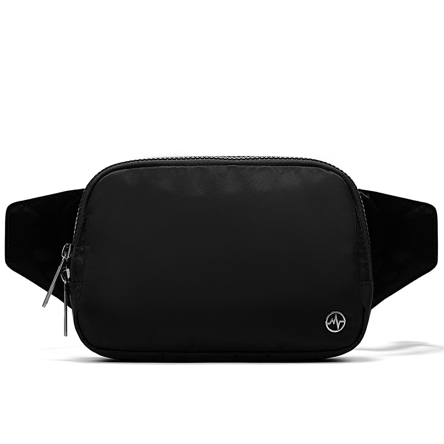Pander Belt Bag Large 2L, Nylon Fanny Pack Purse for Women and Men with Adjustable Strap, Black Onyx, Large, Solid