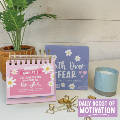 Daily Bible Verse Desk Flip Calendar 2026 - Daily Scripture Flip Calendar, Inspirational Desk Calendars 2026, Christian Perpetual Calendars, Motivational Quotes for Desks, Christian Graduation Gifts