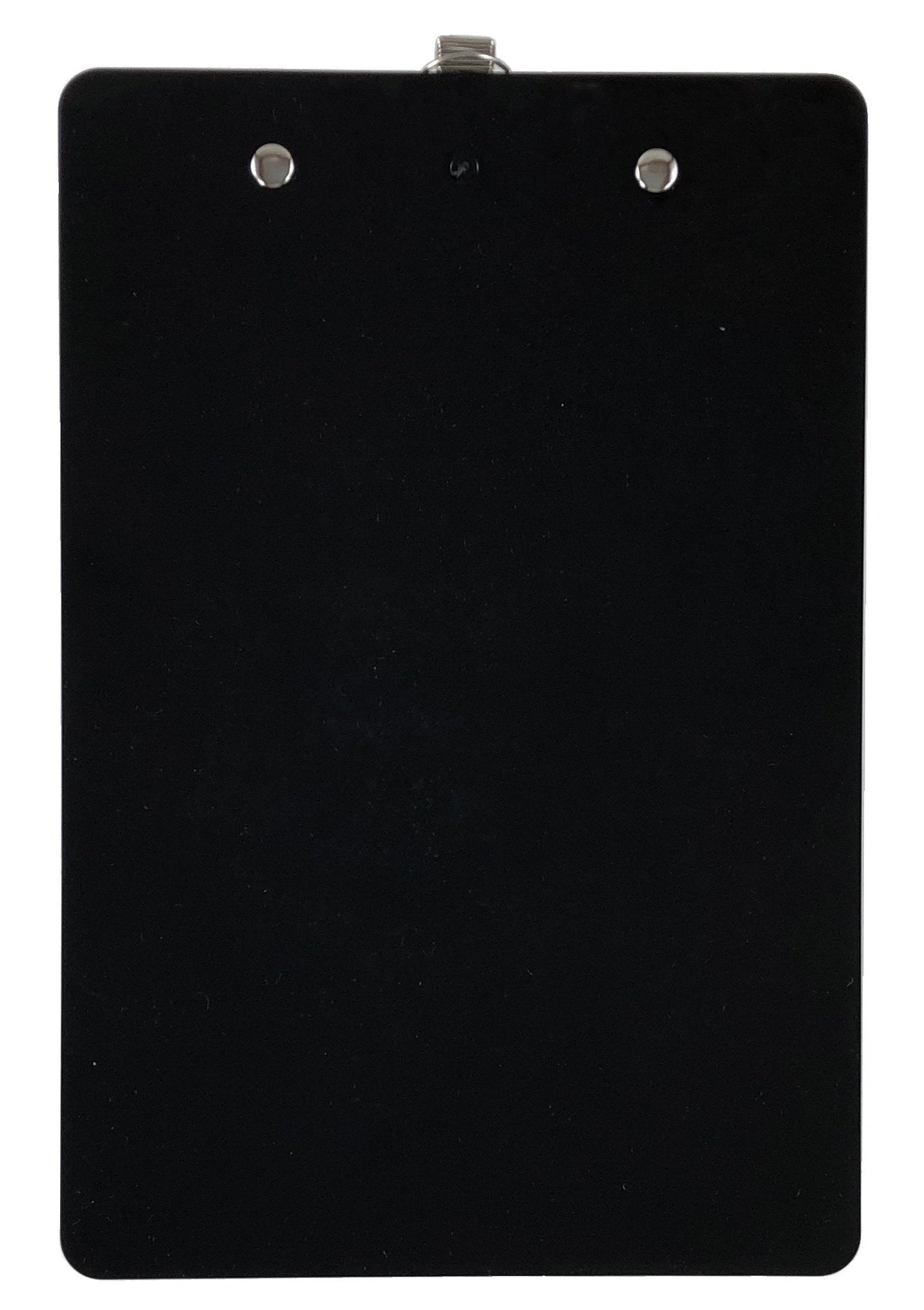 Trade Quest Small Memo Clipboard 6'' x 9'' Pen Holder Clip Plastic (Black) (Pen Included) (Pack of 6)