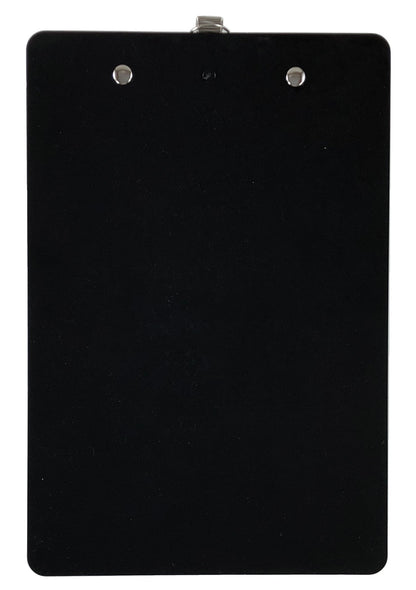 Trade Quest Small Memo Clipboard 6'' x 9'' Pen Holder Clip Plastic (Black) (Pen Included) (Pack of 6)