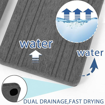 2PCS Water Absorbing Stone Tray, Quick Drying Diatomite Stone Sink Tray