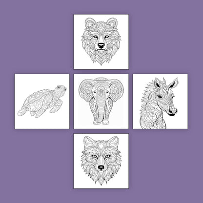ArtPops Coloring Boxes – Pop-Up Pre-Printed Coloring Box Set – DIY Wall Art Kit for Teens & Adults – Eco-Friendly, Easy to Hang, No Frame Needed – 5-Pack, Wild Mandalas
