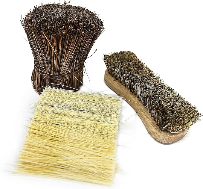All-Natural Wooden Scrub Brush Set | Wooden Handle | Tampico and Palmyra