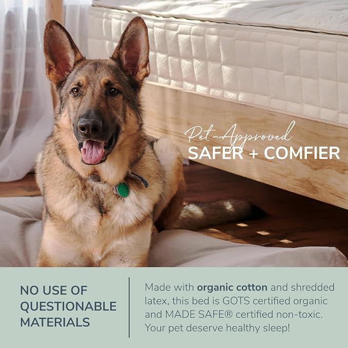 Naturepedic Organic Pet Bed Cover - Washable Waterproof Mattress Protector - Removable Cover for Dog and Cat Bed - X-Large
