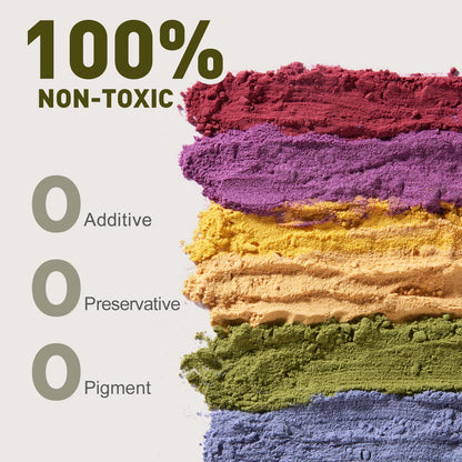 Jar Melo Washable Finger Paints Powder for Toddlers, Safe Paints for Baby's Hand and Feet, Non-Toxic Preschool Art and Craft Supplies, 6 Colors