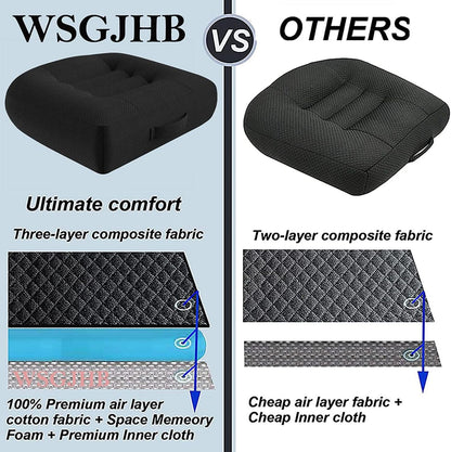 Adult Booster Seat Cushion, Car Seat Cushions for Short People/thick Office Chair Booster Seat Increase Field of View, for Trucks, Car, Office Chair, Home, Wheelchair,angle Lift Seat Cushion (grey)