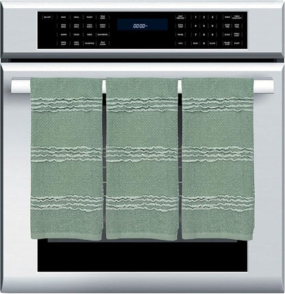 Sage Green Kitchen Dish Towels: 100% Cotton Cloth Soft Cleaning Drying
