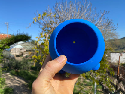 Oddish Inspired Planter | Cute 3D Printed Blue Plant Pot | Indoor Succulent or Cactus Planter | PLA Eco-Friendly Desk Decor Gift