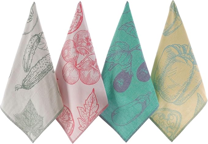 sea me at home Dish Towels for Kitchen, Jacquard Tea Towel Set, Stylish and
