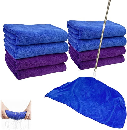 8 Pcs Extra Large Microfiber Cleaning Cloths – 30x20 in Mop Towels
