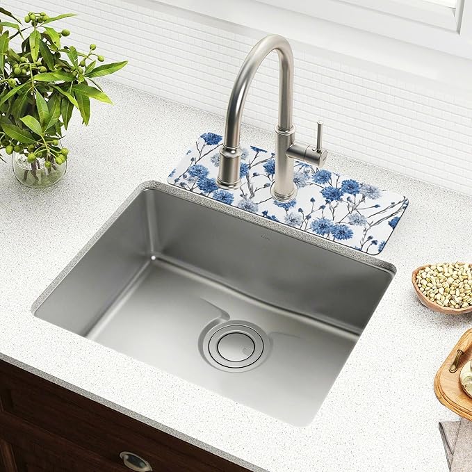 Kitchen Sink Splash Guard 1 PC 14.7 Inch Sink Faucet Mat Splash Guard