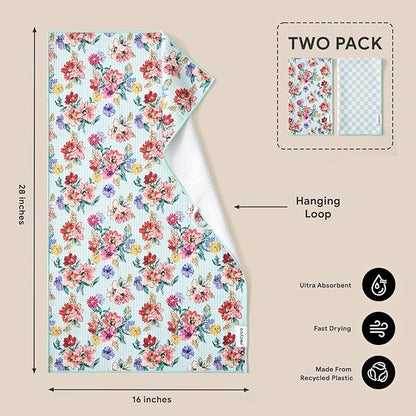 RECYCO Waffle Kitchen Towel Set of 2