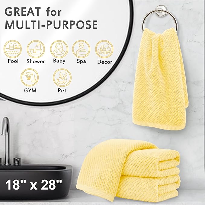 VOOVA & MOVAS Yellow Hand Towels