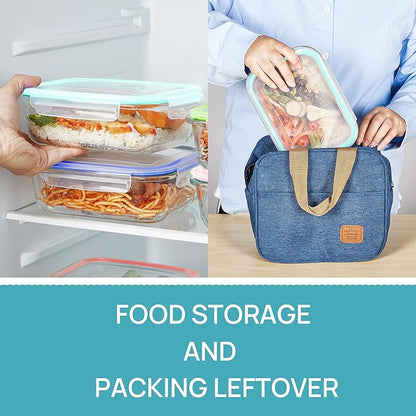 Vtopmart 5Pack 22oz Glass Storage Containers
