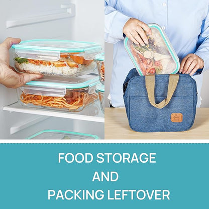 Vtopmart 5 Pack 35oz Glass Food Storage Containers