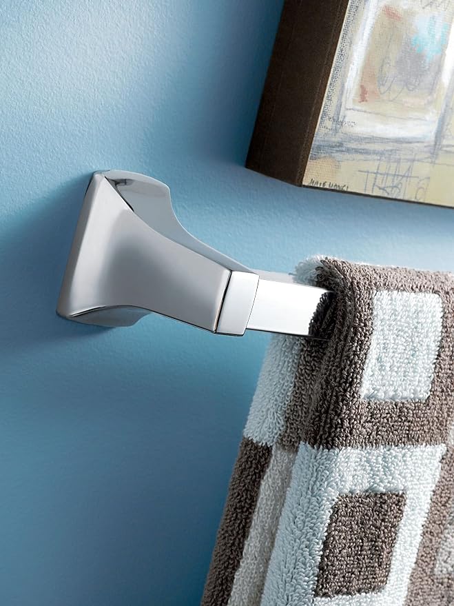 Moen Donnor Collection Chrome 6.25-Inch Diameter Wall Mount Contemporary Bathroom Hand-Towel Ring, P5860, (Pack of 2)