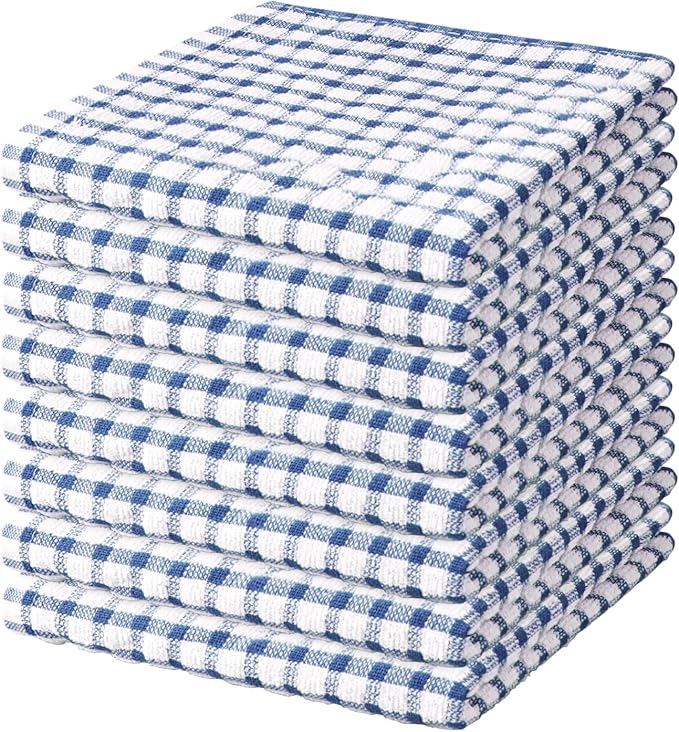 Nialnant 8 Pcs Kitchen Dish Rags, 100% Cotton Kitchen Towels Soft Absorbent