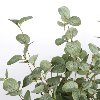 VGIA 6 Pcs 27" Eucalyptus Stems Greenery Stems Eucalyptus Leaf Spray in Green Silk Plastic Plants Floral Artificial Plants for Home Party Wedding Decoration