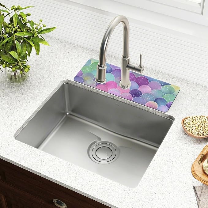 Kitchen Sink Splash Guard 2 PCS 30 Inch Sink Faucet Mat Splash Guard