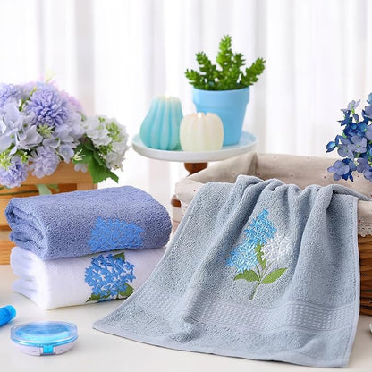 Blue Hydrangea Hand Towels Farmhouse Hydrangea Bathroom Decor 14x29 Inch