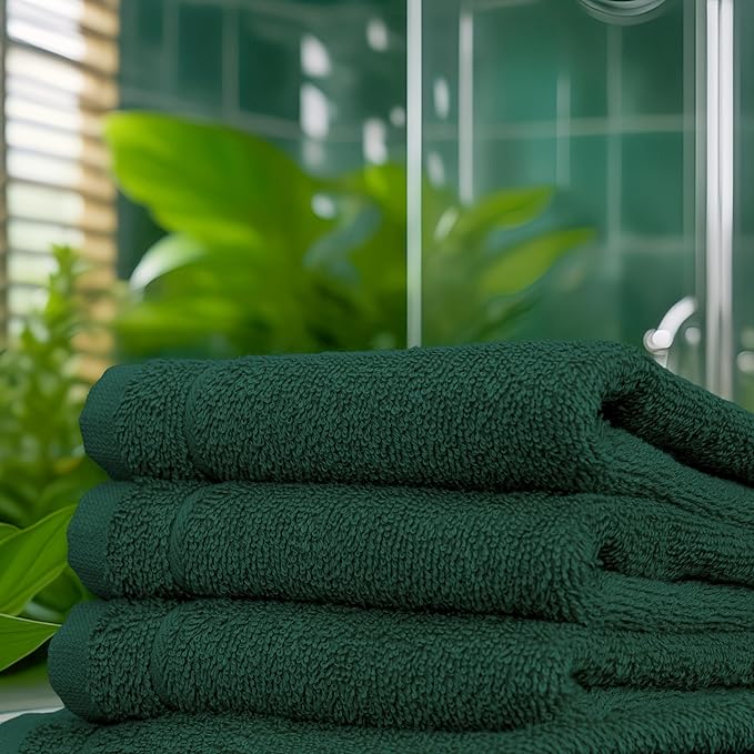 Tens Towels Pack of 12 Washcloths, 12 x 12 Inches, Lighter Weight, Quick to Dry