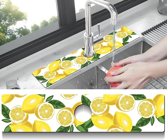 Kitchen Sink Splash Guard Faucet Mat Super Absorbent Fast Drying Mat Sink