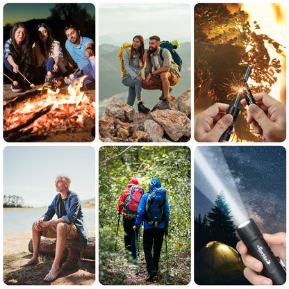 Scotte Plasma Windproof Arc Lighter Electric Lighter and LED Flashlight - 2 in 1 (Black)/5 in 1 Magnesium Fire Starter for Emergency Survival, Candle, Camping, Hiking, All Weather Magnesium Ferro Rod