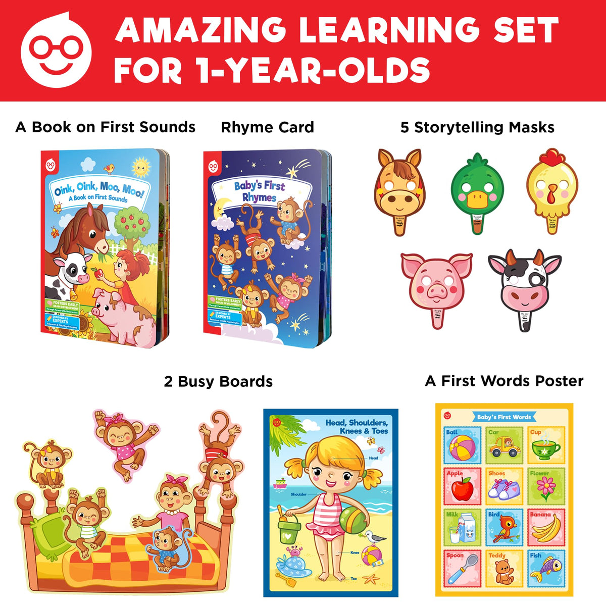 Doctor Jupiter Now I AM 1 | Educational Learning Toy for 1 Year Olds | Birthday Gift Ideas for Boys & Girls Ages 1+ | Preschool Learning Activities