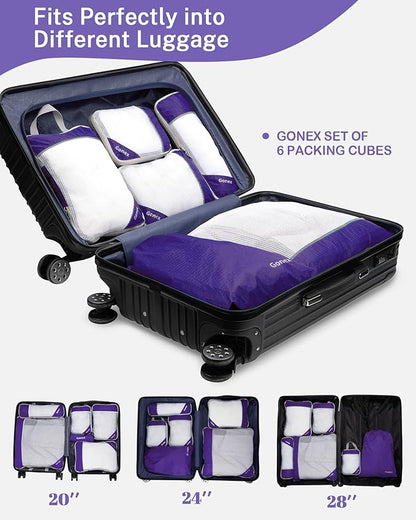 Compression Packing Cubes, Gonex Extensible Storage Mesh Bags Organizers
