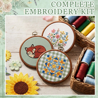 Tudomro 6 Sets 6.7 Inch Embroidery Hoop Frame and 11.8 Inch Pre-Cut Cloth Fabric Squares Kit Imitation Wood Cross Stitch Hoop for Beginner, DIY, Art Craft Sewing, Wall Hanging Decor(Sage Green)