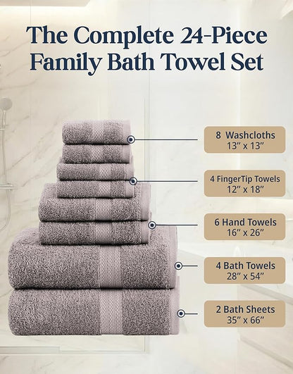 LANE LINEN Luxury Towels and Washcloths Sets