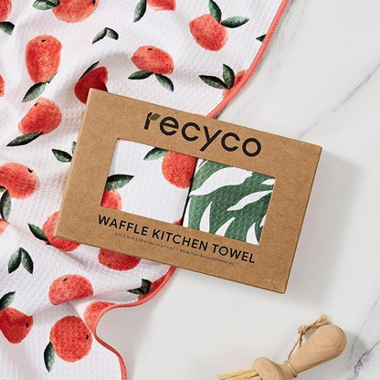 RECYCO Waffle Kitchen Towel Set of 2