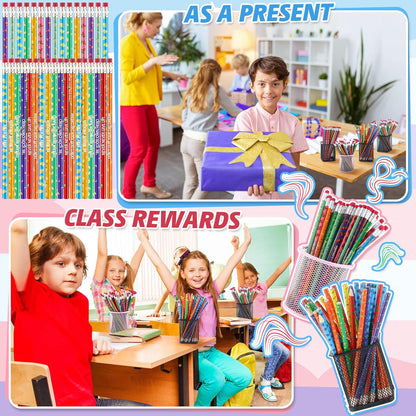 120 Pcs Scented Pencils Bulk for Kids Inspirational Motivational Cute Fun Fruit Wood Smelly Graphite Pencils with Erasers for School Classroom Office Students Girls Boys Gifts Supplies