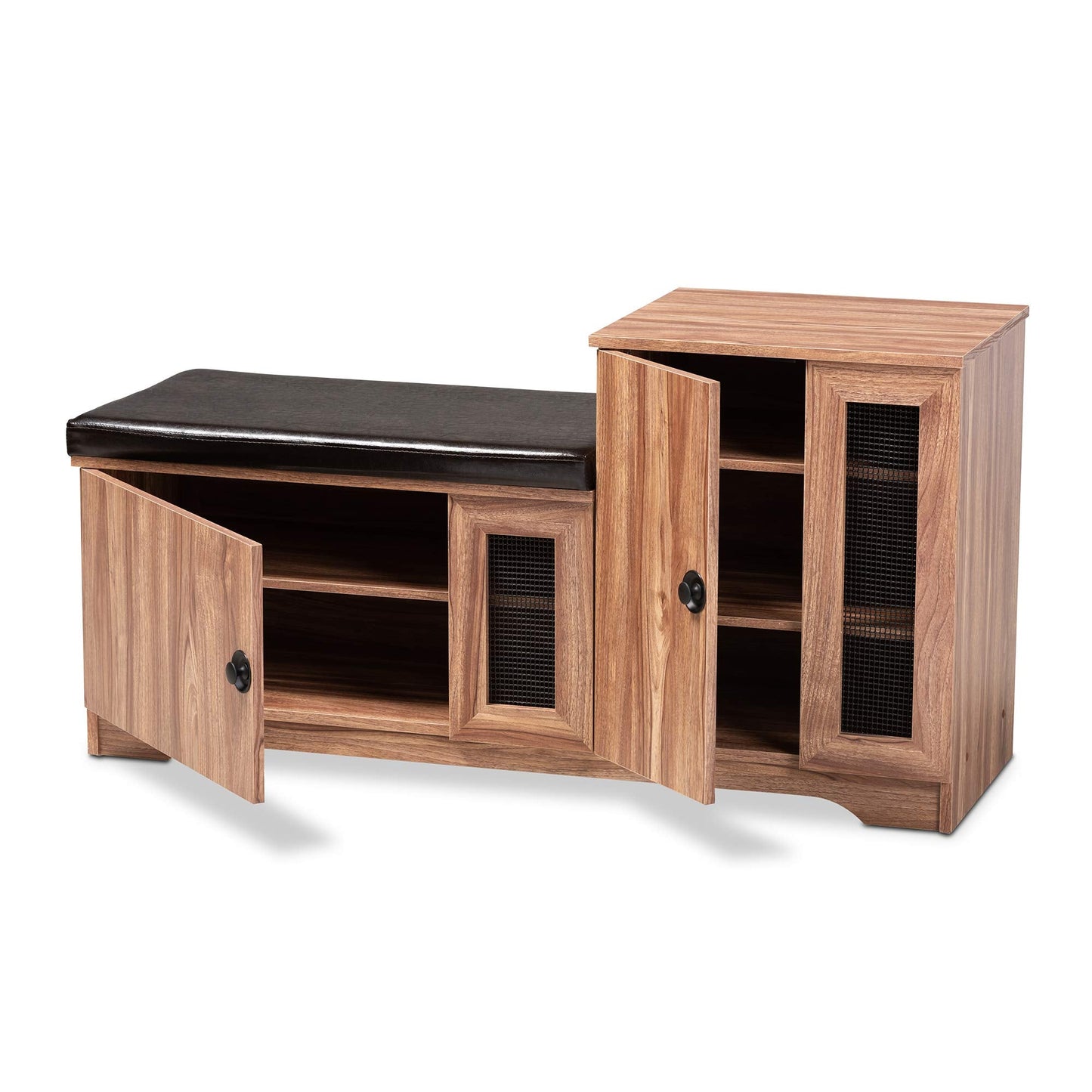 Baxton Studio Benches, One Size, Dark Brown/Oak