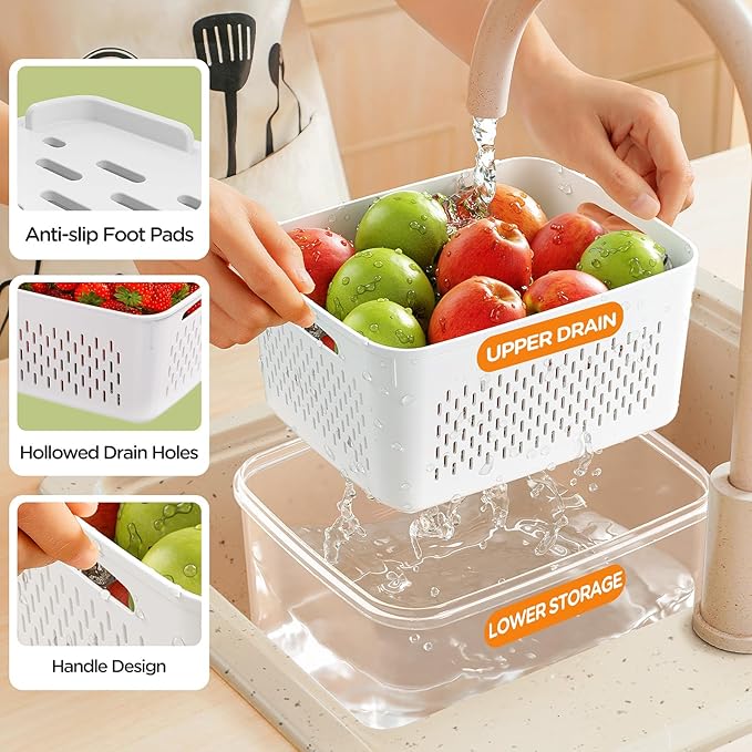 6 PCS Fruit Storage Containers for Fridge