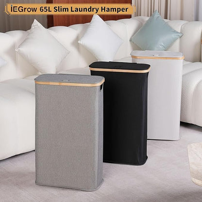 65L Slim Laundry Hamper, Narrow Laundry Basket