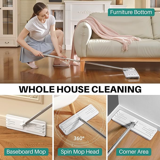 JOYMOOP White Flat Mop & Bucket