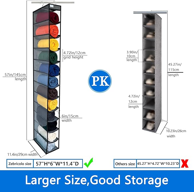 Closet Organization, 12 Section, Hanging Closet Organizer, Space Saving