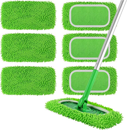 6Pcs Reusable Microfiber Mop Pads Compatible