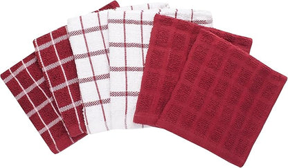 Ritz Terry Check Dish Cloth Set: Highly Absorbent & Super Soft