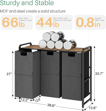 Kitstorack Laundry Hamper with Shelf