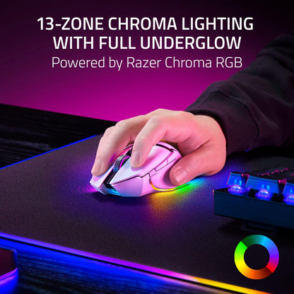 Razer Basilisk V3 Pro 35K Wireless Gaming Mouse: HyperScroll Tilt Wheel - 35K DPI Optical Sensor Gen 2-13 Customizable Controls - Chroma RGB - Optical Switches Gen 3 - Up to 140 Hr Battery - Black
